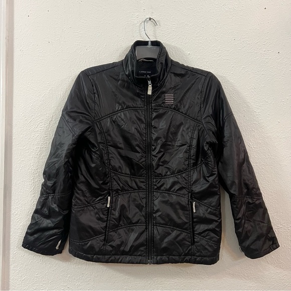Lands End black lightweight puffer jacket - Picture 1 of 8